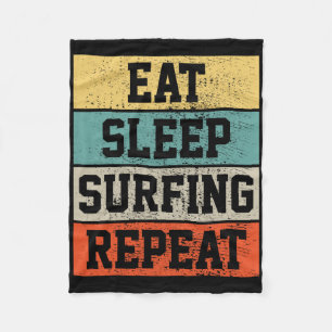 Surf-Surfing Retro Vintage Geschenk Fleecedecke