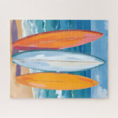 Surf the Waves | Watercolor Beach Ocean Puzzle (Horizontal)