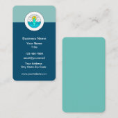 Surf Theme Business Cards an der Küste Visitenkarte (Vorne/Hinten)