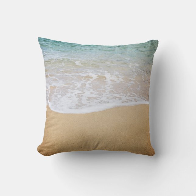 Surf trifft Sand Tropical Island Throw Kissen (Vorderseite)