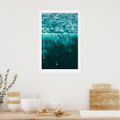 Surf Triptych Kunst Drucke Skandi Ozean Strand (Küche)