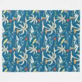 Surf tropische Insel thematische Muster Fleecedecke (Vorderseite (Horizontal))