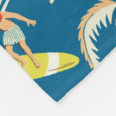 Surf tropische Insel thematische Muster Fleecedecke (Ecke)