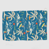Surf tropische Insel thematische Muster Golfhandtuch (Horizontal)