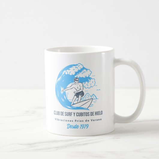 Surf- und Eiswürfel-Club Kaffeetasse (Rechts)