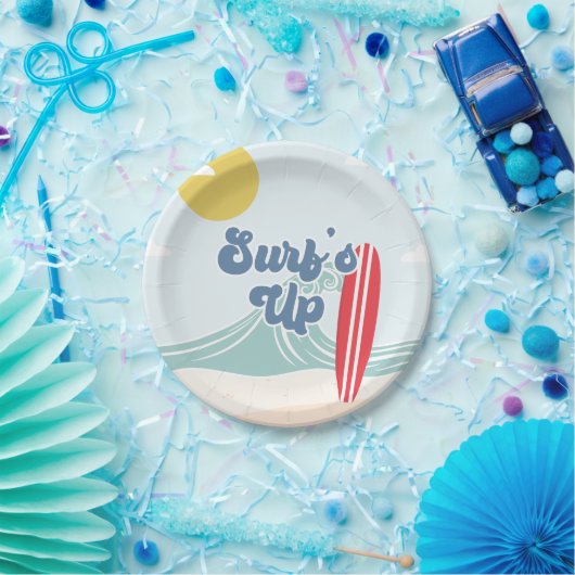 Surf Up Beach Geburtstag Pappteller (Party)