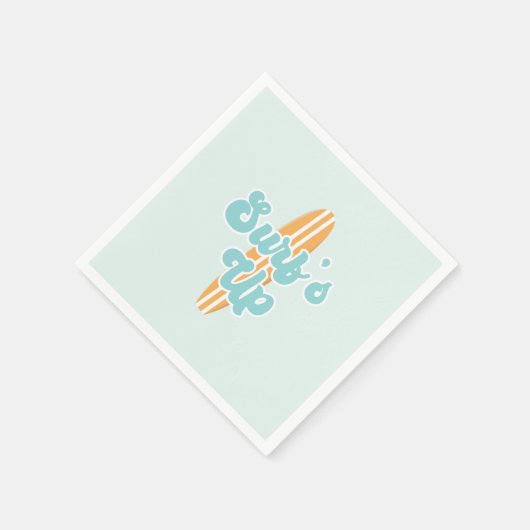 Surf Up Beach Geburtstag Serviette (Ecke)