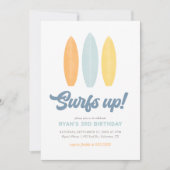 Surf Up Beach Kindergeburtstag Party Einladung (Vorderseite)