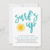 Surf-Up-Beach-Party Einladung (Vorderseite)