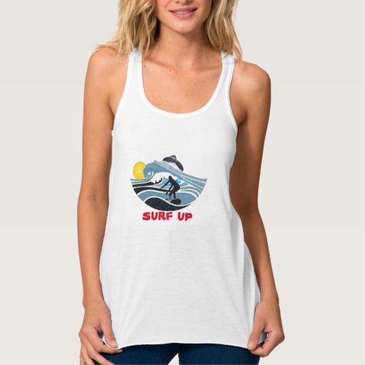 surf upT-Shirt Tank Top (Vorderseite)