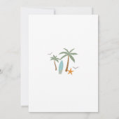 Surf Van Beach Geburtstagseinladung Einladung (Rückseite)