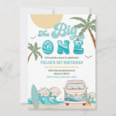 Surf Van Beach Geburtstagseinladung Einladung (Vorderseite)