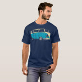 Surf Van Beach Hippie Style Touring Van T-Shirt (Vorne ganz)