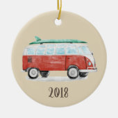 Surf Van Keepake Jahr Keramik Ornament (Vorne)