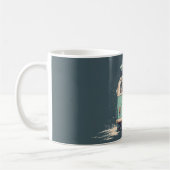 Surf Van Splash – Retro-Strandcamper Kaffeetasse (Links)