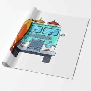 Surf Van Surfboard Palmen Tree Surfen Wellenreiten Geschenkpapier