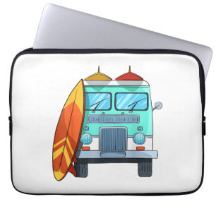 Surf Van Surfboard Palmen Tree Surfen Wellenreiten Laptopschutzhülle