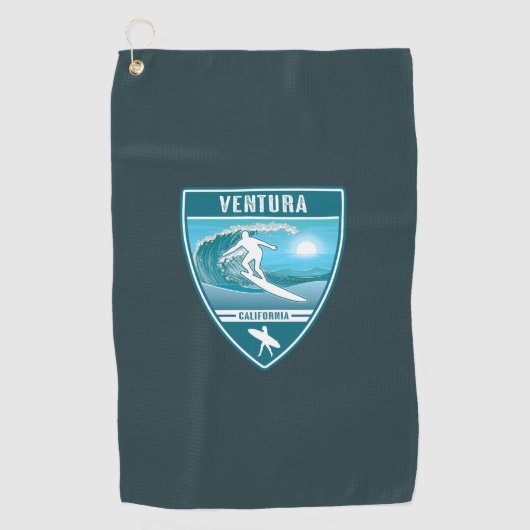 Surf Ventura California Golfhandtuch (Vorderseite)