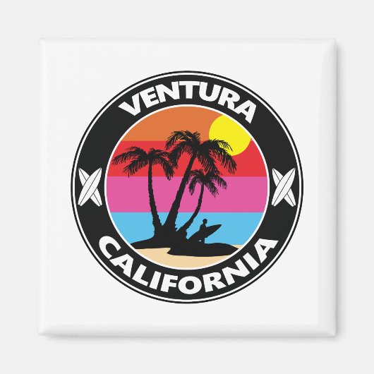 Surf Ventura California Magnet (Vorne)