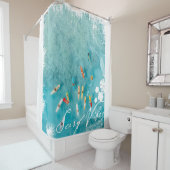 Surf Vibes Beach Surfer Duschvorhang (Beispiel)