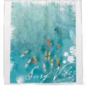Surf Vibes Beach Surfer Duschvorhang (Vorderseite)