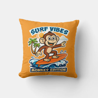 Surf vibes - monkey edition kissen