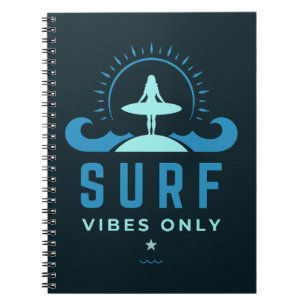 Surf Vibes nur Surfquote Notizblock