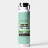 Surf Wagon Roadtrip – Retro-Strandauto Trinkflasche (Vorne)