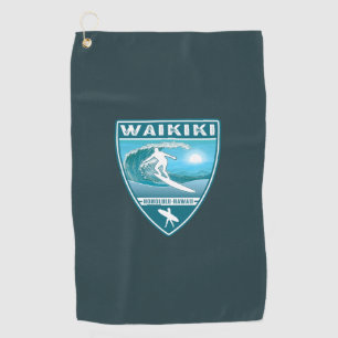 Surf Waikiki Honolulu Hawaii Golfhandtuch