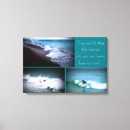 Surf-Wandhängen lernen Leinwanddruck