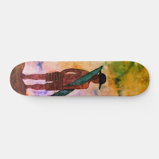 Surf Wasserfarbe Art Skateboard (Horizontal)
