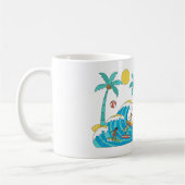 Surf & Waves – Cartoon-Strand-Geschenktasse Kaffeetasse (Links)
