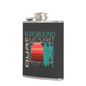 Surf-Waves Planet Erde Spielplatz Vibe Flachmann (Links)