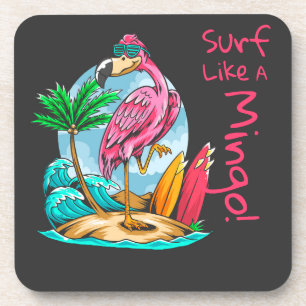 Surf wie ein Mingo! Harte Plastikuntersetzer Getränkeuntersetzer