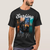 Surf With Me – Retro Beach Vibes T-Shirt (Vorderseite)