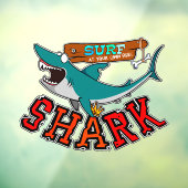 Surf with the Shark Fensteraufkleber (Blatt 3)