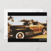 Surf Woody Postkarte (Vorne/Hinten)