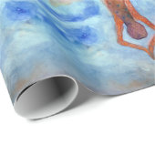 Surf Yoga Summer Glossy Wrapping Paper Geschenkpapier (Rolleneckpunkt)