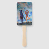 Surf Yoga Summer Hand Fans Fächer (Rückseite)