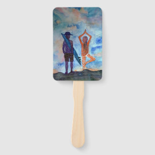 Surf Yoga Summer Hand Fans Fächer