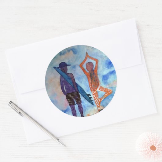 Surf Yoga Summer Sticker (Umschlag)