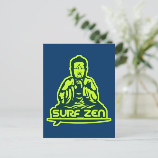 Surf Zen Postkarte (Stehend Vorderseite)