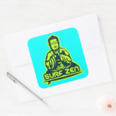 Surf Zen Quadratischer Aufkleber (Umschlag)