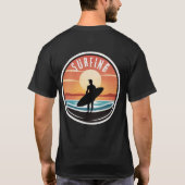 Surfabenteuer Sunset - Vintage Silhouette T-Shirt (Rückseite)