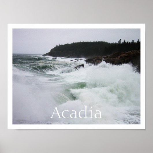 Surfabsturz, Acadia Nationalpark Poster (Vorne)