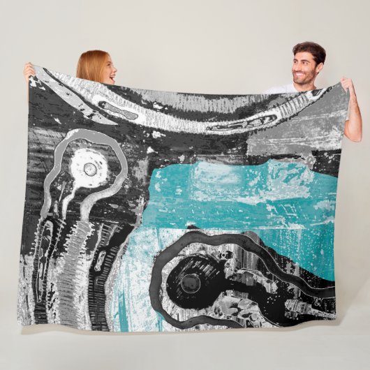 Surface Current – Abstract Flow & Structure Large  Fleecedecke (Beispiel)