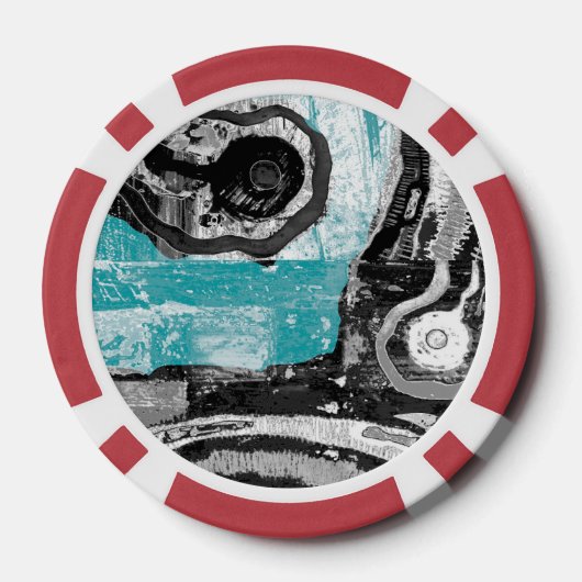 Surface Current – Abstract Flow & Structure Poker  Pokerchips (Rückseite)