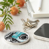 Surface Current – Abstract Flow & Structure Premiu Schlüsselanhänger (Seite)