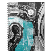 Surface Current – Abstract Flow & Structure Spiral Notizblock (Vorderseite)