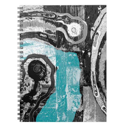 Surface Current – Abstract Flow & Structure Spiral Notizblock (Vorderseite)